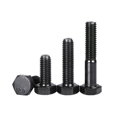 High Strength DIN933 Carbon Steel Hexagon Bolt with Oxidation Blackened Outer Hex Head