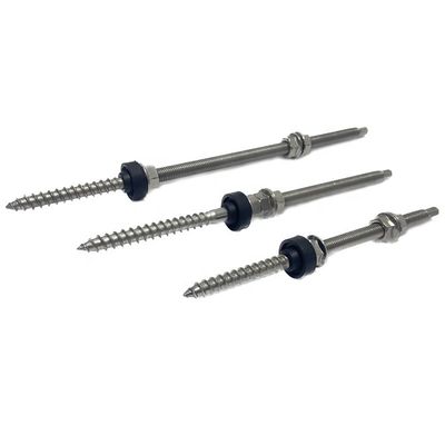 Plain Finish Stainless Steel Solar Roof Mount Hanger Bolt for Strong and Stable Mounting