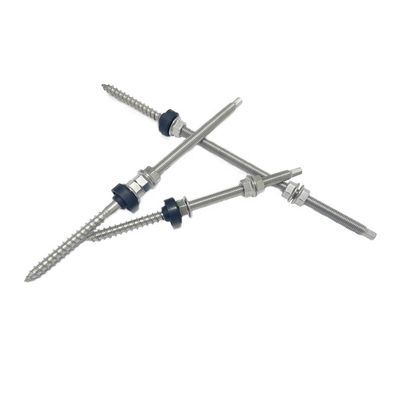 Plain Finish Stainless Steel Solar Roof Mount Hanger Bolt for Strong and Stable Mounting
