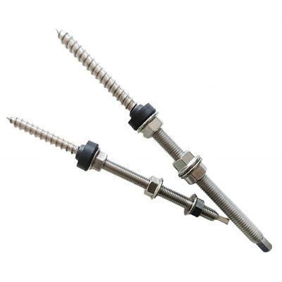 Plain Finish Stainless Steel Solar Roof Mount Hanger Bolt for Strong and Stable Mounting