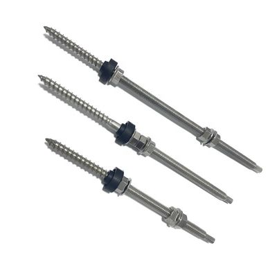 Plain Finish Stainless Steel Solar Roof Mount Hanger Bolt for Strong and Stable Mounting