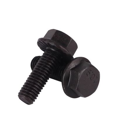 Grade 4.8/8.8/10.9 DIN Standard Hex Head Flange Bolts and Nuts in Black Finish