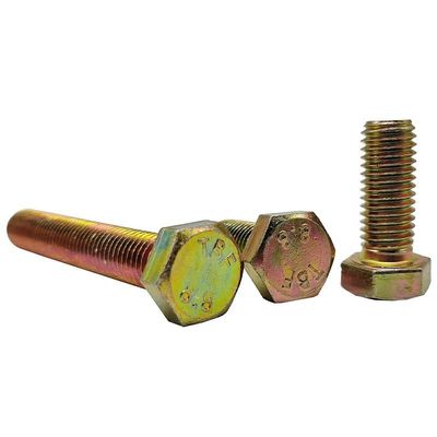 Producing ZP Grade 4.8/8.8/10.9/12.9 Metal DIN933 DIN931 Hex Bolt with ZINC Finish
