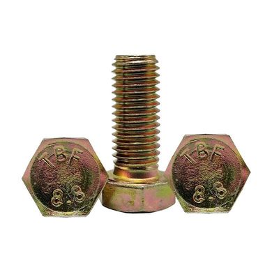 Producing ZP Grade 4.8/8.8/10.9/12.9 Metal DIN933 DIN931 Hex Bolt with ZINC Finish