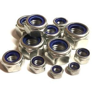 DIN985 DIN982 Galvanized M8 M10 M12 Nylon Insert Lock Nut Metric Black Oxide Finish