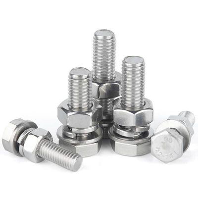 M36 Din933 Din934 Stainless Steel Hex Bolt and Nut Set with White Zinc .Yellow Zinc. HDG