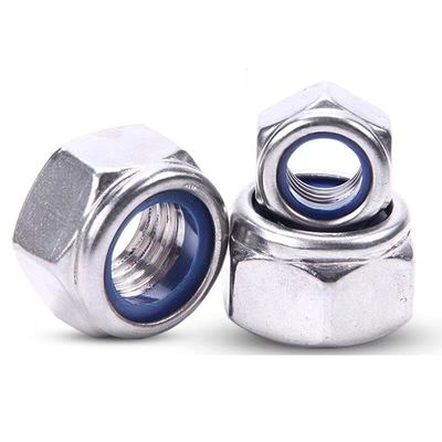 Direct Zinc Yellow-Chromate Plated DIN982 Hexagon Back Nuts with Nylon Self Lock Nuts