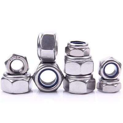 Direct Zinc Yellow-Chromate Plated DIN982 Hexagon Back Nuts with Nylon Self Lock Nuts