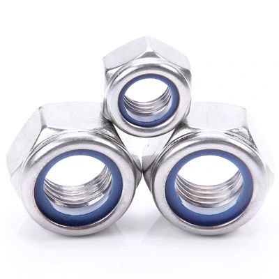 Direct Zinc Yellow-Chromate Plated DIN982 Hexagon Back Nuts with Nylon Self Lock Nuts