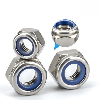 Direct Zinc Yellow-Chromate Plated DIN982 Hexagon Back Nuts with Nylon Self Lock Nuts