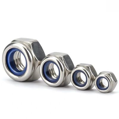 Direct Zinc Yellow-Chromate Plated DIN982 Hexagon Back Nuts with Nylon Self Lock Nuts