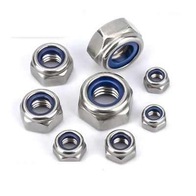 Direct Zinc Yellow-Chromate Plated DIN982 Hexagon Back Nuts with Nylon Self Lock Nuts
