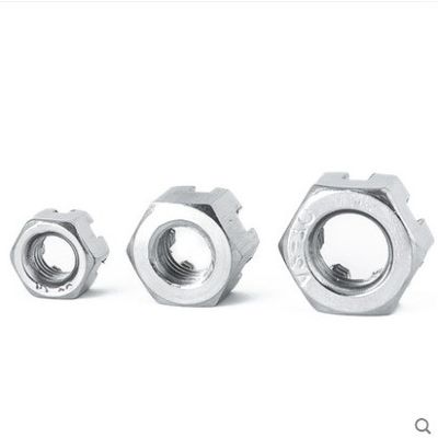 Slotted Nut Din 935 M4 Flange Round Lock Hexagon Slot Castle Nut for Customer's Demand