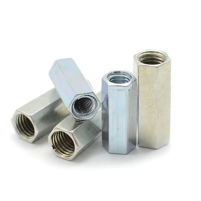 Thread Types DIN6334 ZINC Plated Long Hex Coupling Nut for DIN/GB/ISO