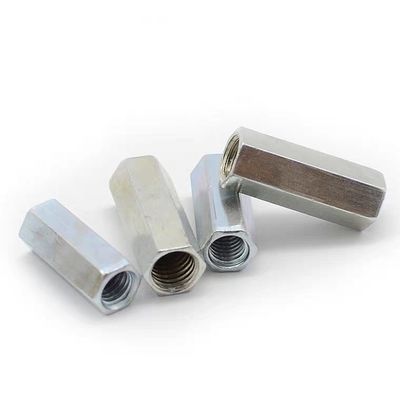 Thread Types DIN6334 ZINC Plated Long Hex Coupling Nut for DIN/GB/ISO