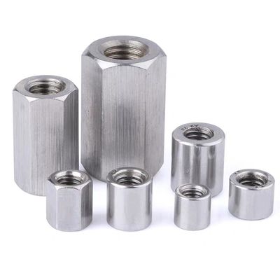 Thread Types DIN6334 ZINC Plated Long Hex Coupling Nut for DIN/GB/ISO