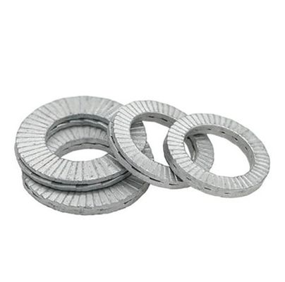 DIN Standard Stainless Steel Two-fold Double Stack Self Locking Washer with ZINC Finish