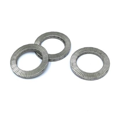 DIN Standard Stainless Steel Two-fold Double Stack Self Locking Washer with ZINC Finish