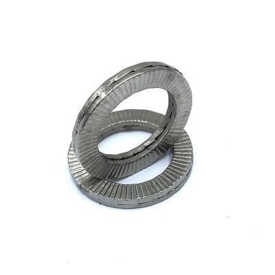 DIN Standard Stainless Steel Two-fold Double Stack Self Locking Washer with ZINC Finish