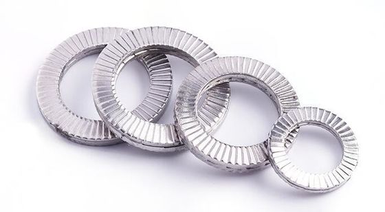 DIN Standard Stainless Steel Two-fold Double Stack Self Locking Washer with ZINC Finish