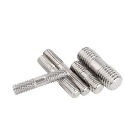 304 Double Head Screw Oxidation Blackening Thread Extension Bolt Thickness MM1-MM500