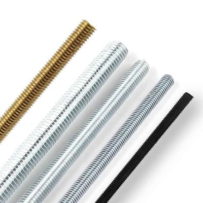 Brass Carbon Stainless Steel 304 316 A2 A4 Gr 4.8 8.8 Plain Black Zinc Plated HDG DIN975 DIN976 Threaded Rod M4-M48