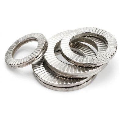 ISO9001 Certified Mengmeng Double Stacked Face Self-locking Gaskets DIN25201 in White
