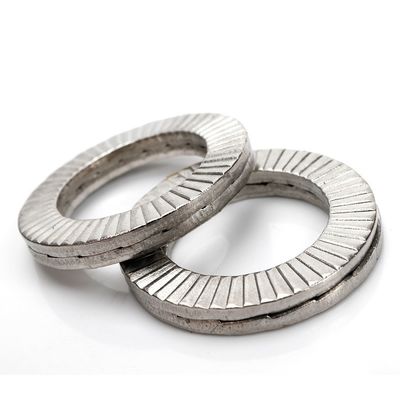 ISO9001 Certified Mengmeng Double Stacked Face Self-locking Gaskets DIN25201 in White