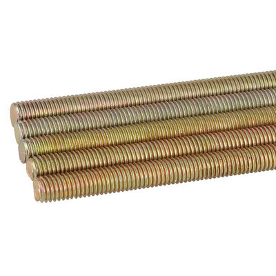 Brass Carbon Stainless Steel 304 316 A2 A4 Gr 4.8 8.8 Plain Black Zinc Plated HDG DIN975 DIN976 Threaded Rod M4-M48