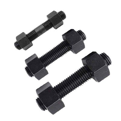 Black Finish Carbon Steel ASTM A193 Gr B7 High Tensile Strength Stud Bar Bolt With A194 2H