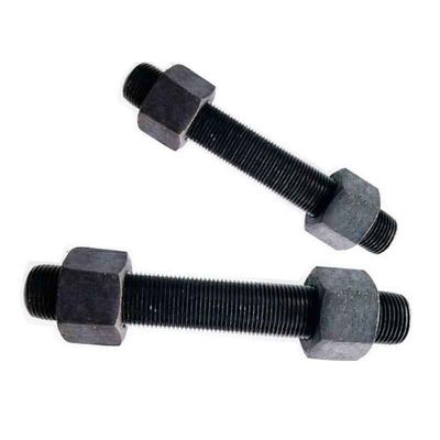 Black Finish Carbon Steel ASTM A193 Gr B7 High Tensile Strength Stud Bar Bolt With A194 2H