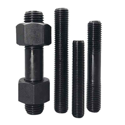 Black Finish Carbon Steel ASTM A193 Gr B7 High Tensile Strength Stud Bar Bolt With A194 2H