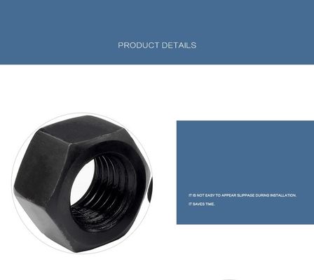 ISO9001 Certified Black Oxide M2-M30 Hex Nut DIN934 Nut and Bolt for Construction