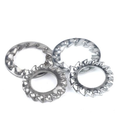 Stainless Steel SS304 Toothed Washer DIN6798A with External Serrated Lock and Plain Finish