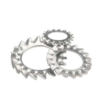 Stainless Steel SS304 Toothed Washer DIN6798A with External Serrated Lock and Plain Finish