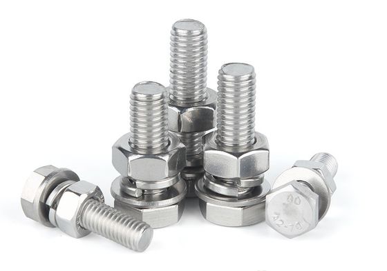 Hardware Stainless Steel Bolts Nuts DIN933 with Plain Zinc and Grade SUS304