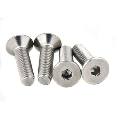 Custom White Zinc Plated Hexagon Socket Countersunk Head Screw DIN7991 for Industrial