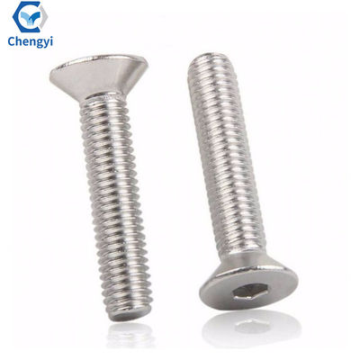 Custom White Zinc Plated Hexagon Socket Countersunk Head Screw DIN7991 for Industrial
