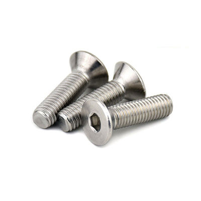 Custom White Zinc Plated Hexagon Socket Countersunk Head Screw DIN7991 for Industrial