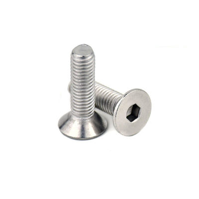 Custom White Zinc Plated Hexagon Socket Countersunk Head Screw DIN7991 for Industrial