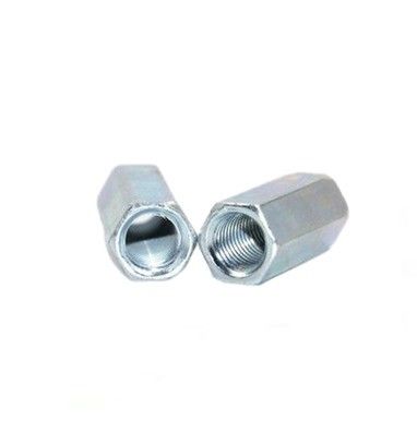 White Zinc Plated Hexagon Head Coupling Nut with Thickened Design and Steel Material