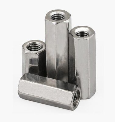 White Zinc Plated Hexagon Head Coupling Nut with Thickened Design and Steel Material