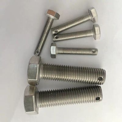 Hex Bolt With Hole For Cotter Pin In The Middle Head Or End M3-M100 DIN ANSI Standard