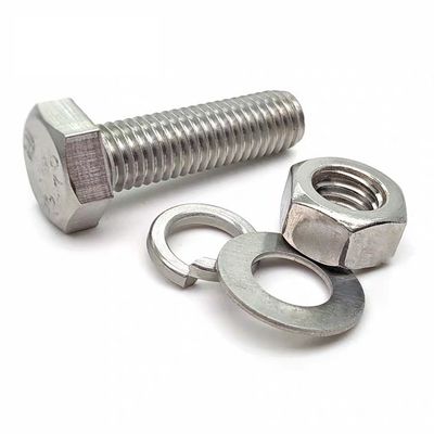 MM10-MM500 Plain Finish Hex Head Bolts Nuts and Washers from Handan DIN933 DIN931