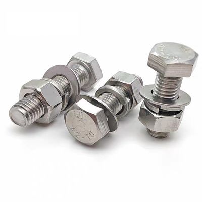 MM10-MM500 Plain Finish Hex Head Bolts Nuts and Washers from Handan DIN933 DIN931