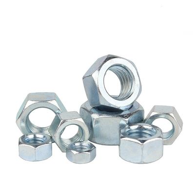 Carbon Steel DIN Standard Galvanized White Blue Zinc Plated Hex Nut with Competitive