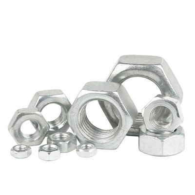 Carbon Steel DIN Standard Galvanized White Blue Zinc Plated Hex Nut with Competitive