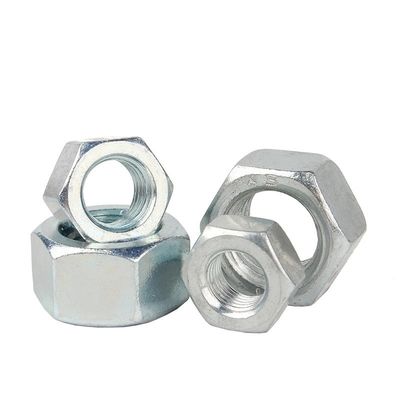 Carbon Steel DIN Standard Galvanized White Blue Zinc Plated Hex Nut with Competitive