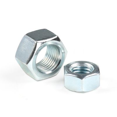 Carbon Steel DIN Standard Galvanized White Blue Zinc Plated Hex Nut with Competitive