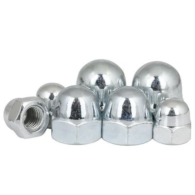 Direct Supply DIN1587 Hex Domed Cap Nuts in Nickel Galvanized White Blue Zinc Plated
